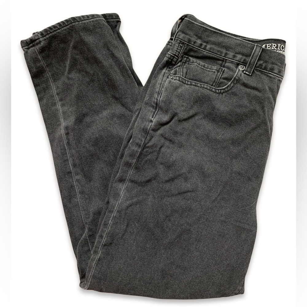 AE Washed Black Mom Jean 10R